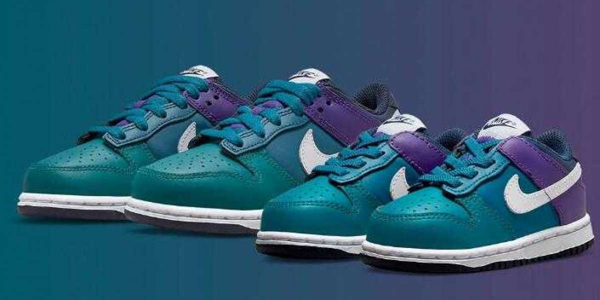 Younger Crowd With Teal And Purple Dunk Low