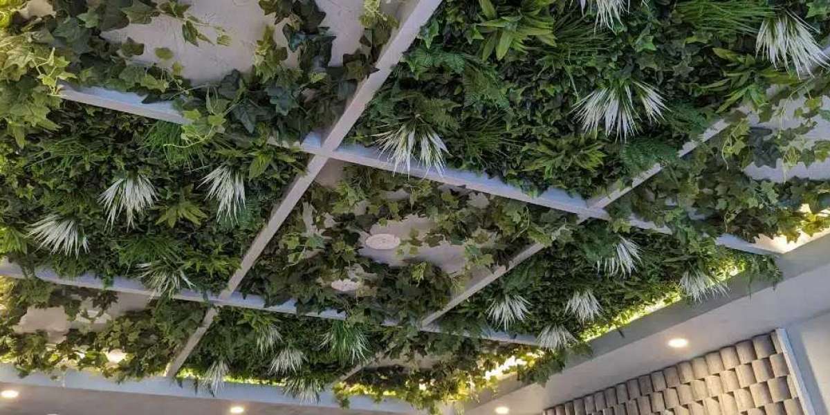 How a Beaumaris Cafe Created an Artificial Green Ceiling with Hanging Plants