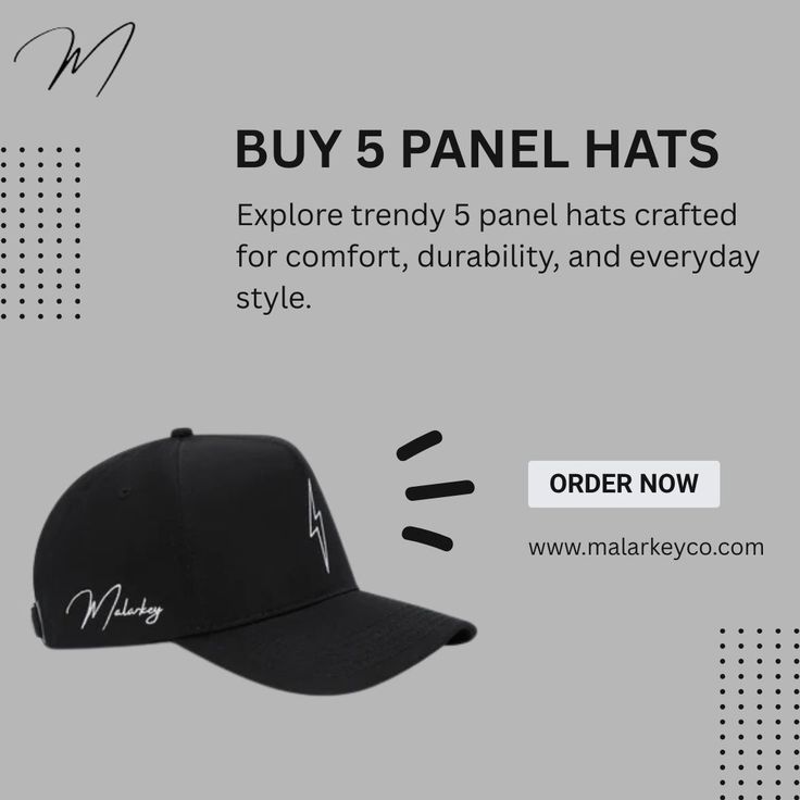 Buy 5 Panel Hats Online | Malarkey Co