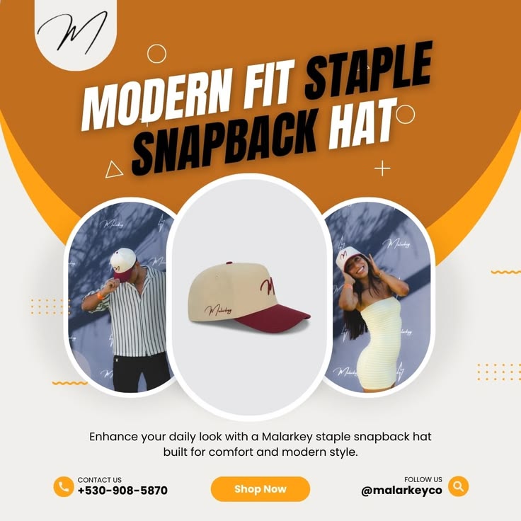 Modern Fit Staple Snapback Hat