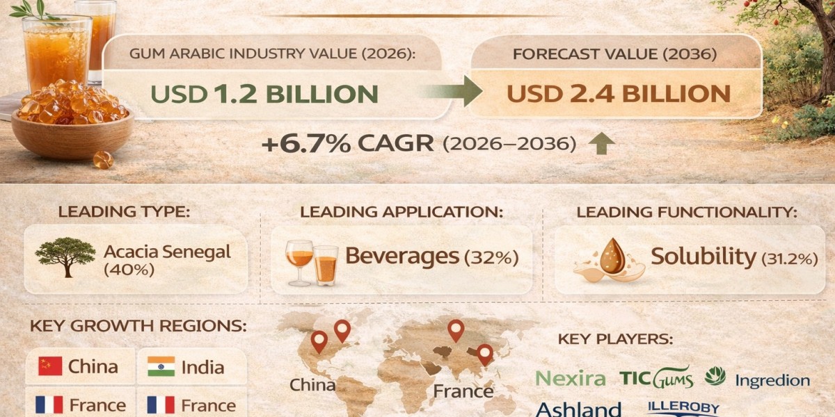 Gum Arabic Market to Reach USD 1.24 Billion by 2036