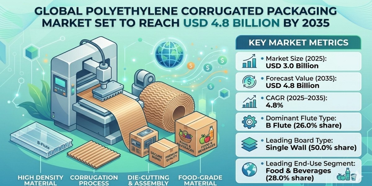 Global Polyethylene Corrugated Packaging Market Set to Reach USD 4.8 Billion by 2035: Growth Driven by Food Safety, Logi