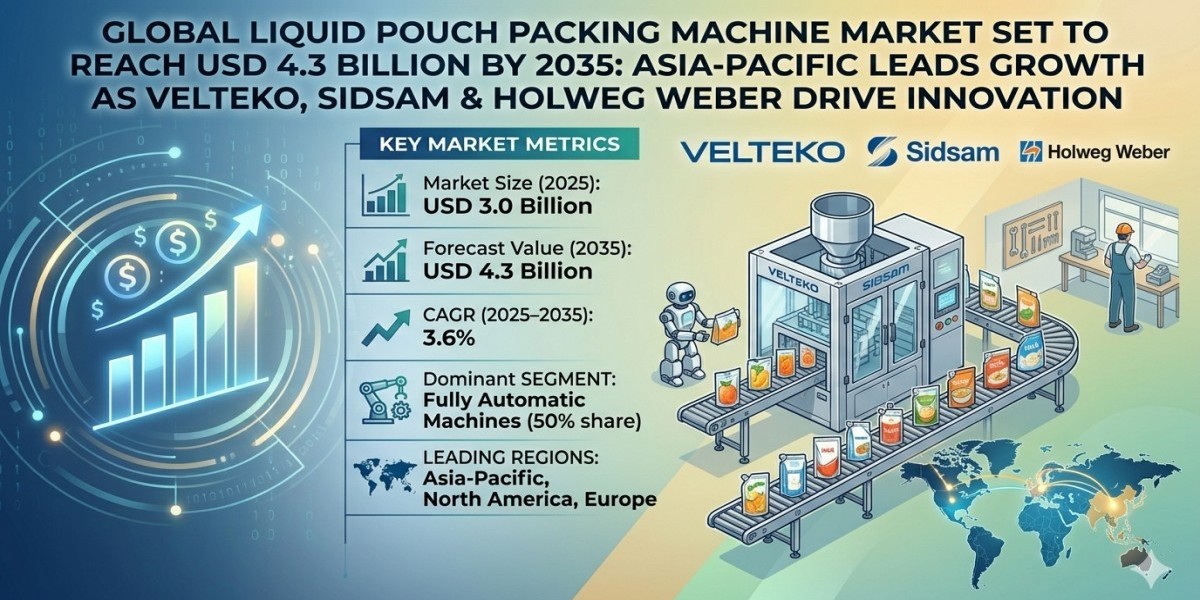 Global Liquid Pouch Packing Machine Market Set to Reach USD 4.3 Billion by 2035: Asia-Pacific Leads Growth as VELTEKO, S