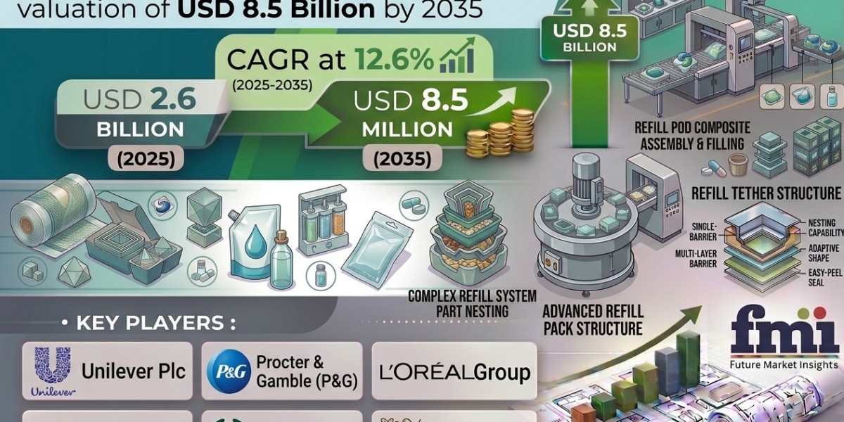 Zero-Waste Refill Packaging Market to Reach USD 8.4 Billion by 2035 at 12.6% CAGR | FMI