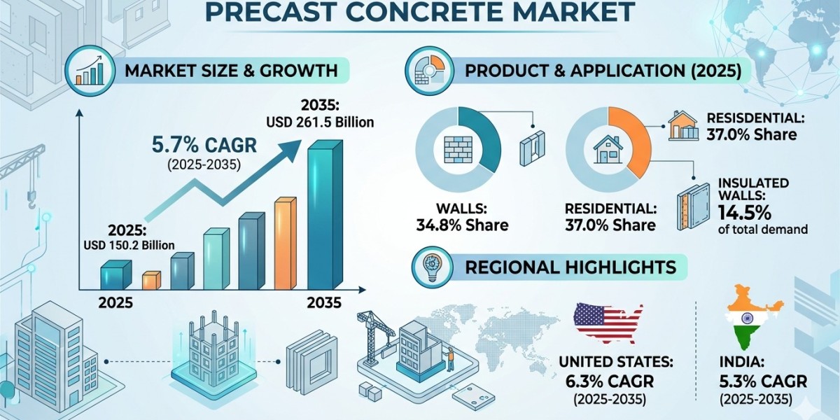 Precast Concrete Market Forecast 2025–2035: Market Expansion Driven by Modular Construction