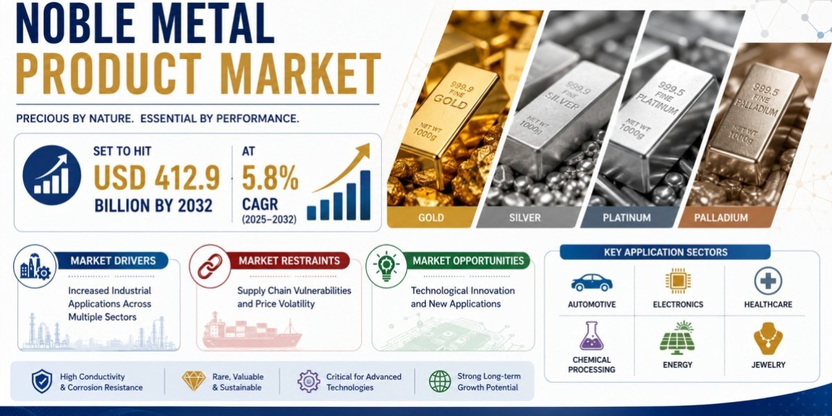 Global Noble Metal Product Market Set to Reach USD 412.9 Billion by 2032, Growing at a CAGR of 5.8%